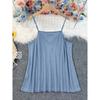 Waffle Patchwork Solid Color Cami Top, Slim Fit Fixed Button Camisole for Women Summer Crossbody Europe America