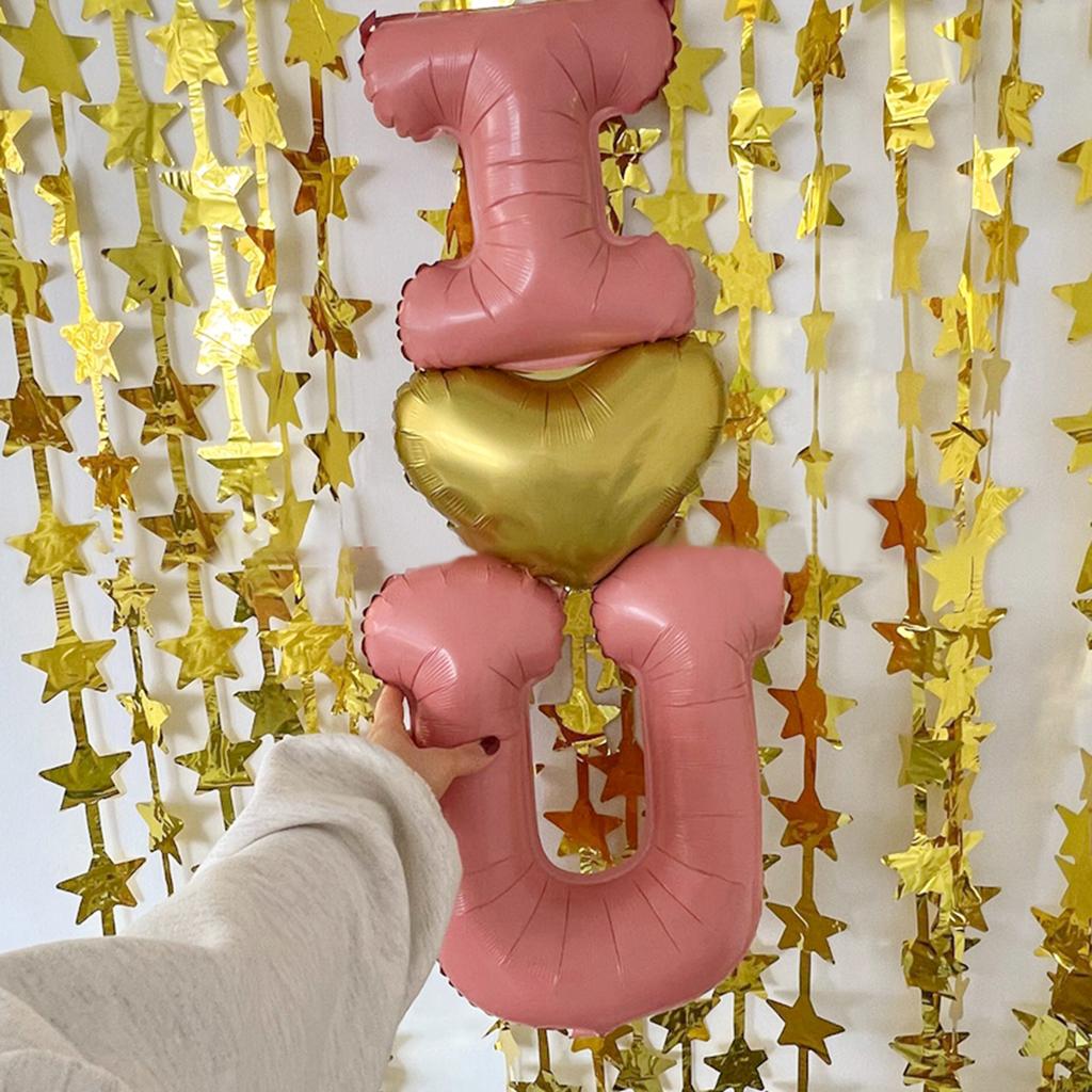 1 STÜCK Herz Hochzeit Valentinstag Ich liebe Dich Aluminiumfolie Heliumballon Verlobungszeremonie Partydekoration Jubiläumsballons