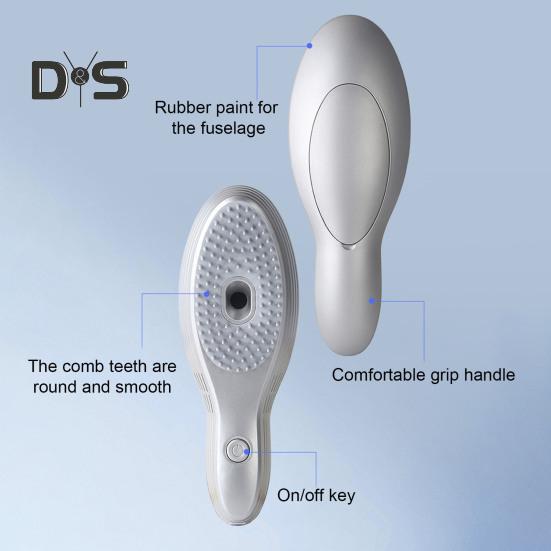 Electric Hair Styling Brush Vacuum Dander Remover & Volumizing Comb with Scalp Massage Type-C Fast Charge Portable Hair Care Tool