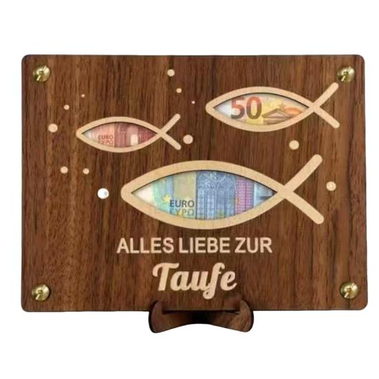 Wooden Money Holder Money Envelope with Hollow-out Pattern Cash Holder Wedding Cash Gift Holder for Christmas Birthday Graduation Festival