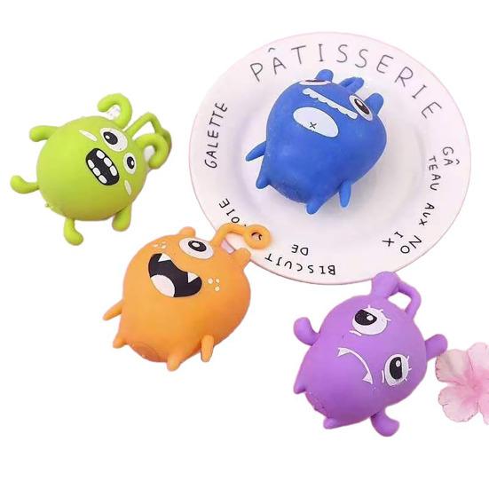 Cartoon Aliens Squeeze Toy Anxiety Relief Demon Sensory Fidget Toy Fast Rising Office Workers Relaxation Flour Stress Ball