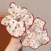 2/3pcs High End Red Cute Dot Plaid Scrunchies for Women Girls Soft Elastic Hair Ties Gentle Hair Bands Fashion Hair Accessories