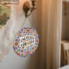 2D Flat Gorgeous Lacocina Round Wooden Sign, Charming Decorative Plaque with Flowers Pattern Design, Ideal for Outdoor, Lawn, Home Decor