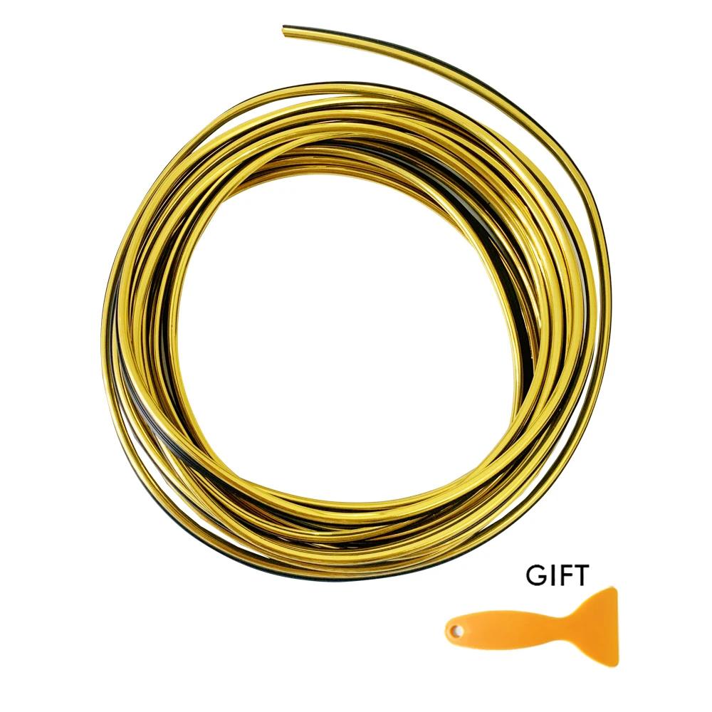 Universal Car Interior Moulding Decoration Flexible Strips 5M Interior Auto Mouldings Car Cover Trim Dashboard Door Car Styling