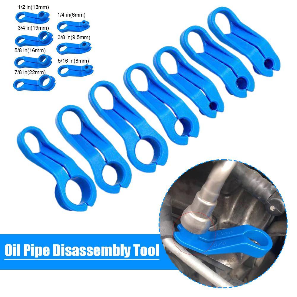 7pcs Fuel Line Disconnect Removal Tool Set Oil Pipe Disassembly Tool 1/4",5/16",3/8",1/2",5/8",3/4" and 7/8" Auto Repair Kit Set