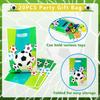166 Pcs Soccer Party Favors for 12 People Party Supplies with Cup Straw Stress Ball Keychain Sticker Silicone Wristbands Whistle Goodie Bags for Kids