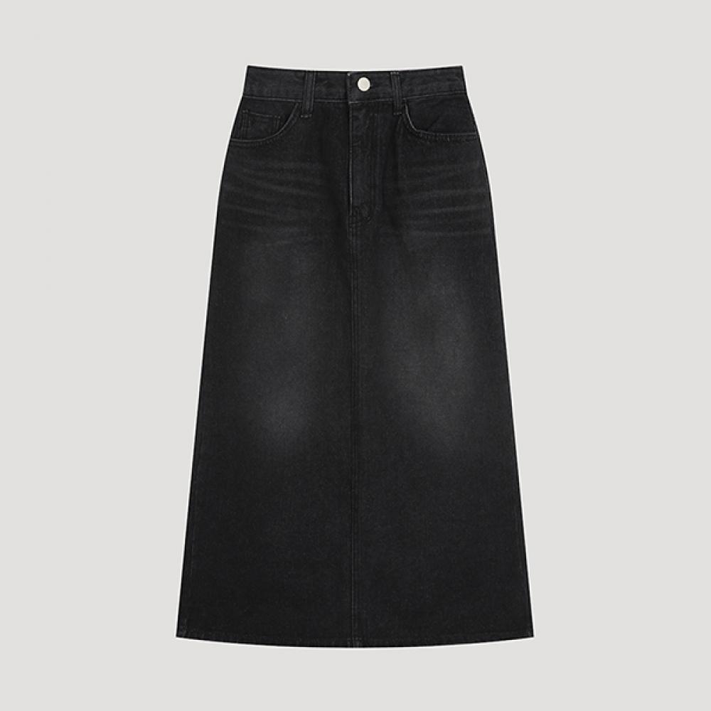 

She S miSS BAck BAnding A Line Denim Skirt SAmSko32010 Bk blacks/55