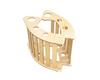Montessori Wooden Rocker With Xxl Cushion, Large For Children, Foldable Deckchair, Pl