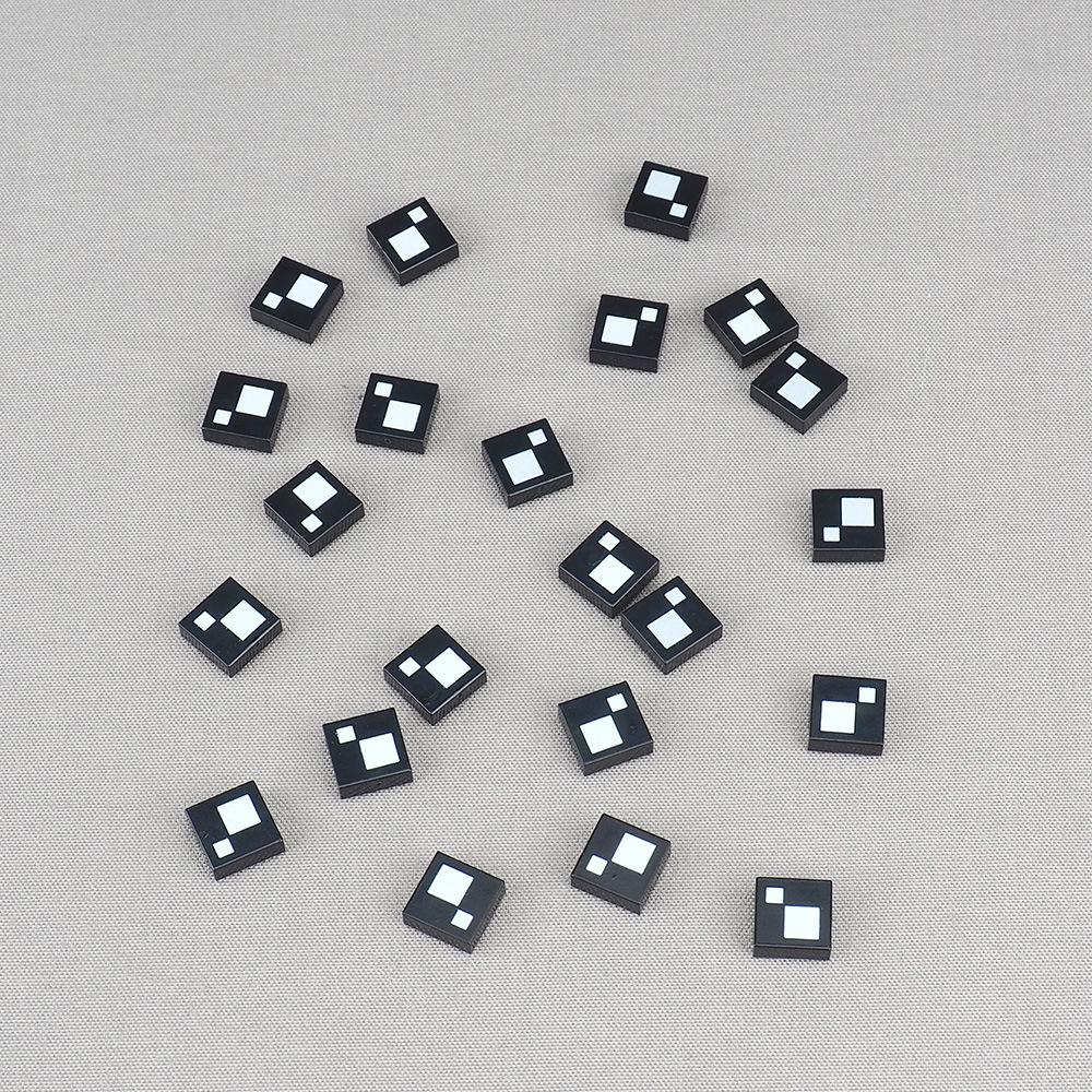 Non-Toxic Moc 10Pcs 3070Pb White Square Eyes Pattern Building Blocks Brickheadz Eyes Compatible Accessories Assemble Toy Children Gifts