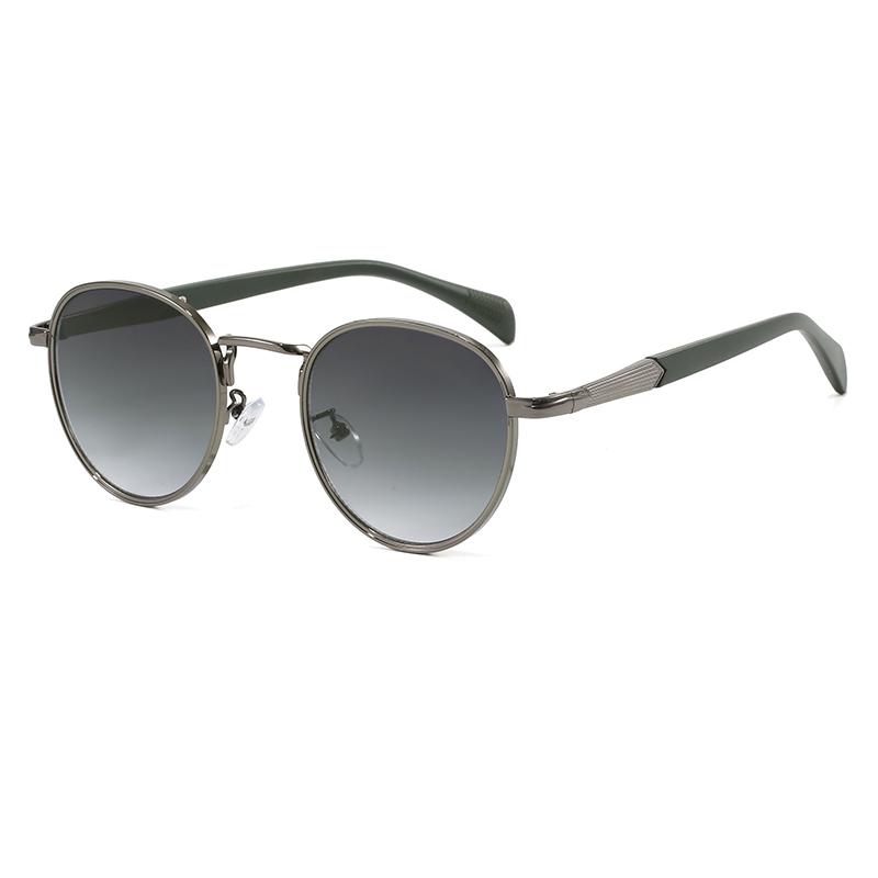 Occhiali da Sole Rotondi con Montatura in Metallo Donna Uomo Lenti di Lusso Occhiali Moda Vintage Occhiali da Sole UV 400