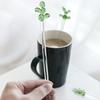 Cactus Glass Stirring Bar Coffee Stir Sticks Glass Reusable Drink Stir Stirrers for Chocolate Valentines Day Bar Party