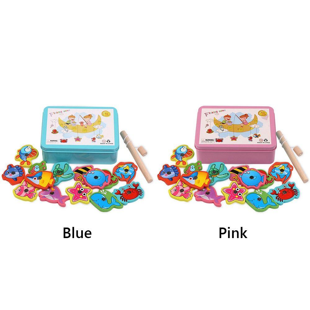 Wood Montessori Fishing Game Multicolor Fish Catching Game Educational Toy  Developmental Toy