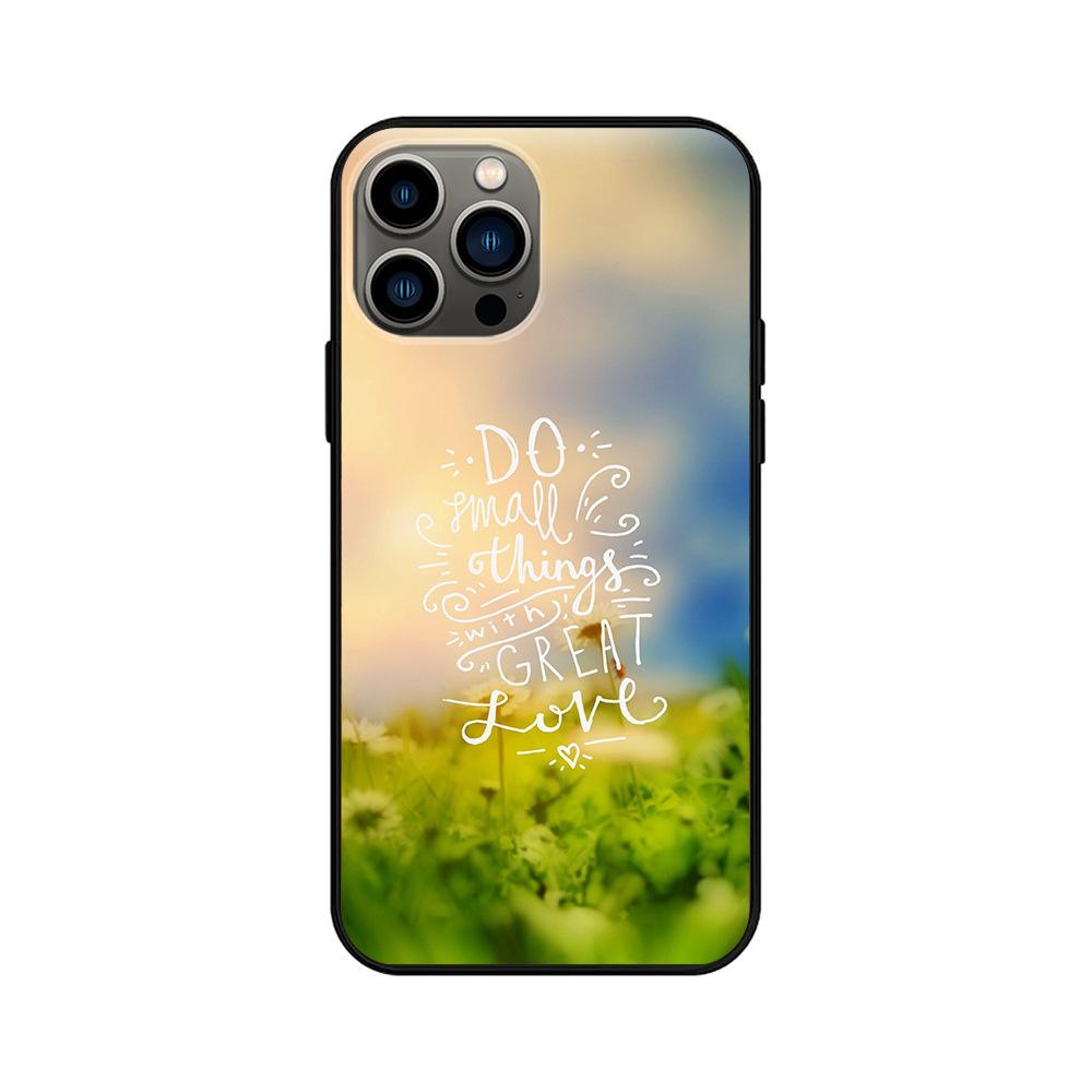 Applicable To IPhone16 Mobile Phone Case, New Couple Outdoor Seaside Landscape English Alphabet Mobile Phone Case