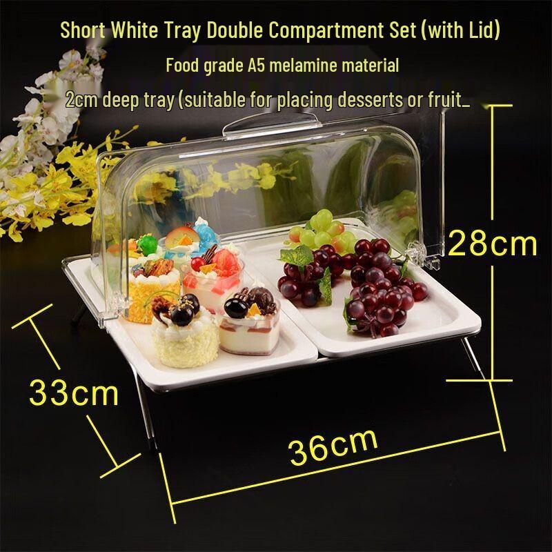Melamine Food Display Trays with Lids