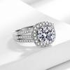 Luxury CopperColor Engagement Wedding Rings for Women Elegant Cushion Shaped Design Zircon Stone Ring Fashion Party Jewelry