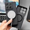Magnetische Hülle für Motorola Signature Moto Edge 70 Ultra 5G Für Magsafe Geprägtes Karbonfaser-Streifenmuster PC-Hartschalenabdeckung