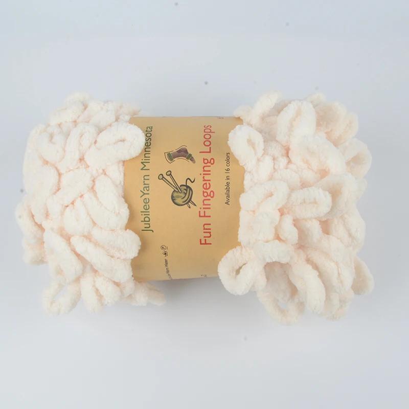 500g/Lot Hand Knitting Finger Loop Yarn Crochet Super Warm Puffy Circle Cotton Braided Rope Puffy Smart Polyester Sock Toy