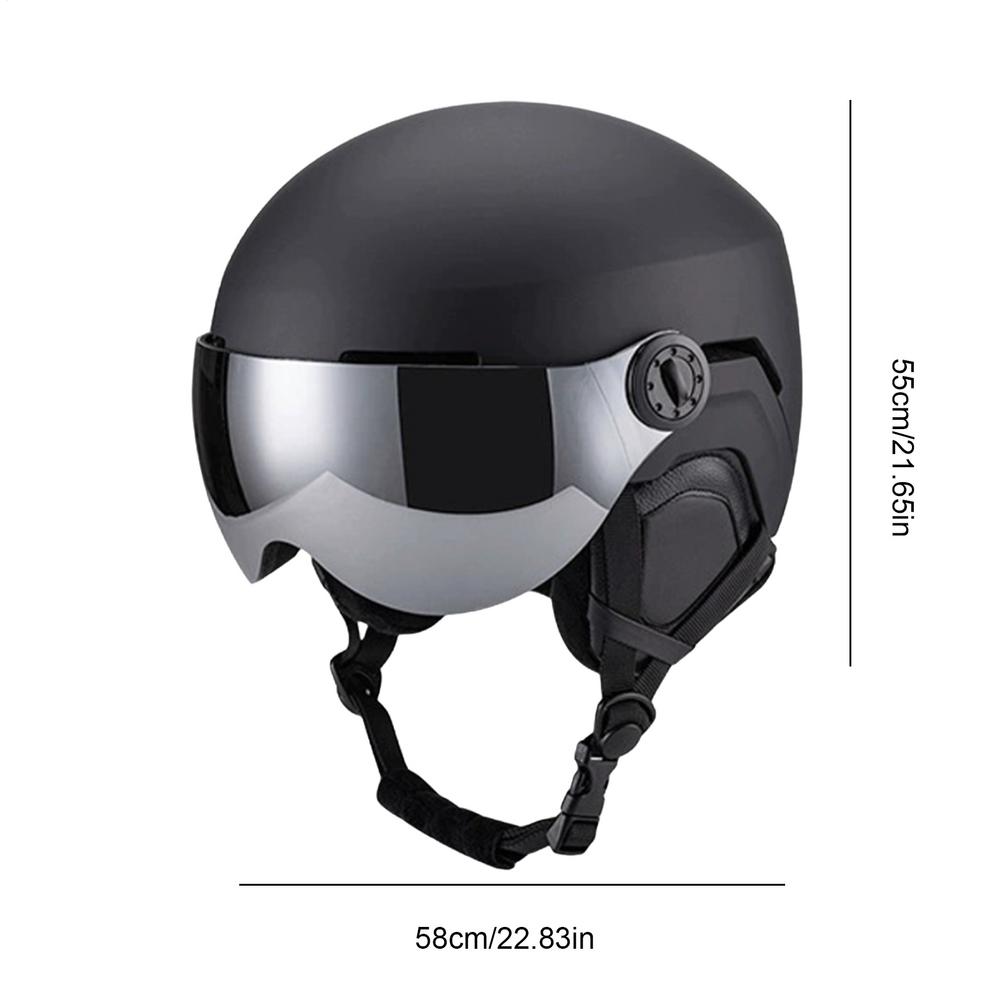 Snowboard Helmet Shockproof Warm Hat with Goggles Outdoor Protective Snow Ski Helmet for Men Women Youth Adults Skiers