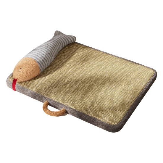 Pet Mat Cooling Rattan Fabric Breathable Anti-Slip Soft Thick Filling Sleep Heat Dissipation Summer Pet Cooling Pad
