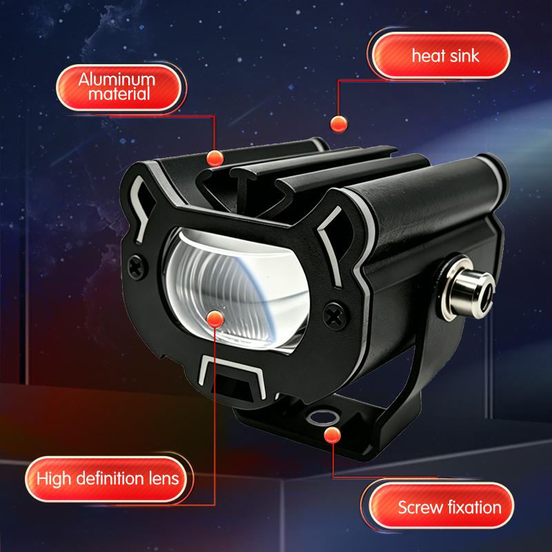 Motorcycle LED Auxiliary Light Kit, Spotlight Driving Fog Lights, Off Road Work Light,For Tractor Truck ATV UTV SUV Boat,12V-65V LED Headlights,