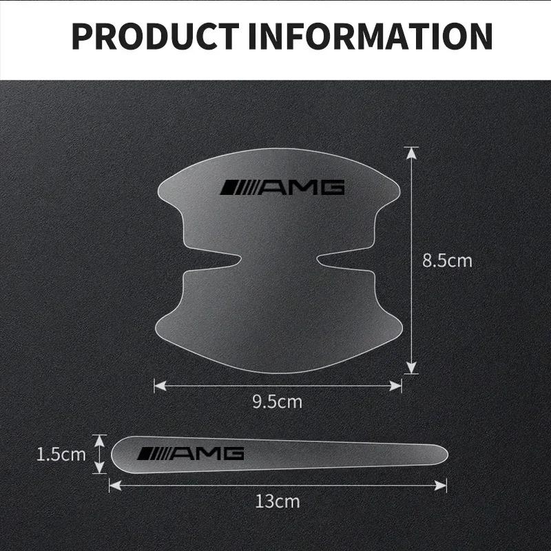 8Pcs Invisible Car Door Bowl Handle Anti-collision Protective Sticker For Mercedes Benz AMG W124 W202 W203 W204 W210 W211