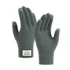 Men's Winter Fleece-Lined Knitted Cycling Gloves - Warm, Thick, Woolen, Touchscreen Compatible