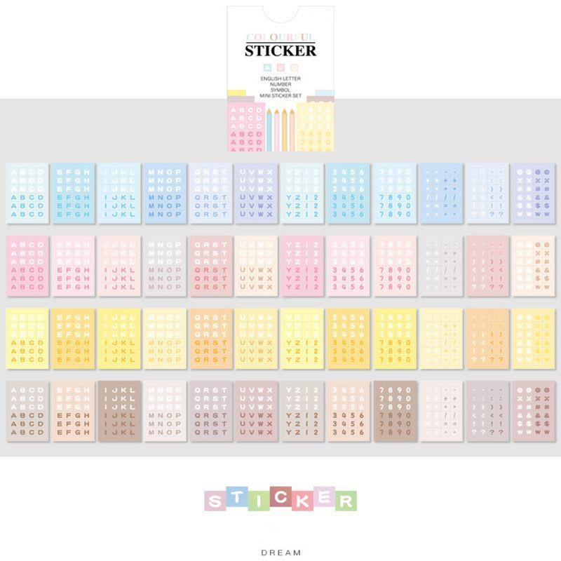 

Abc Stationery Alphabet Number Stickers Keyboard Sticker Scrapbooking Diary Diy Honey