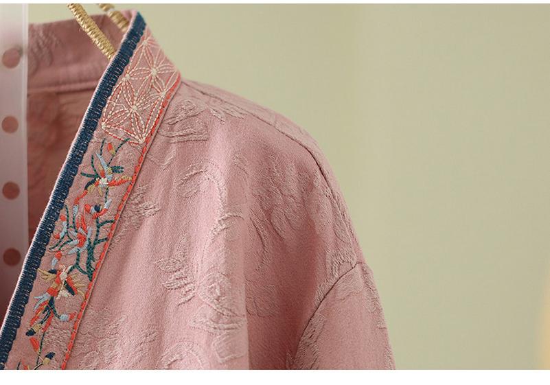 Women's Retro Chinese-Style Embroidered Cardigan with Frog Buttons