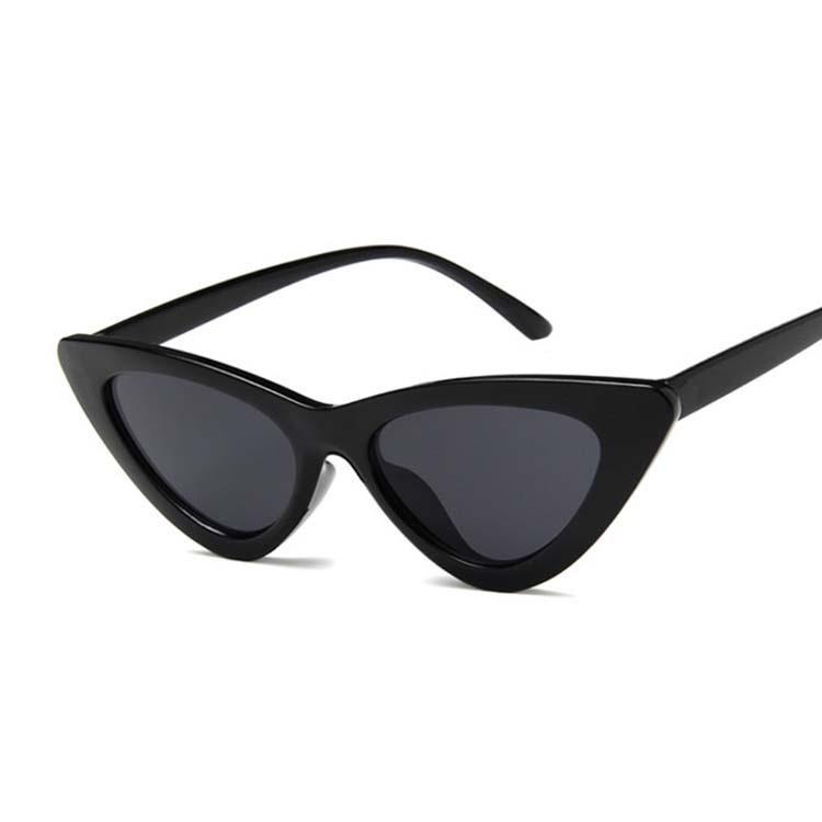 

New Retro Fashion Sunglasses Woman Brand Designer Vintage Cat Eye Black White Sun Glasses Female Lady UV400 Oculos
