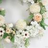 Floral Twig Wreath 16 Inch Handmade Artificial Flowers Garland Front Door (Pink)