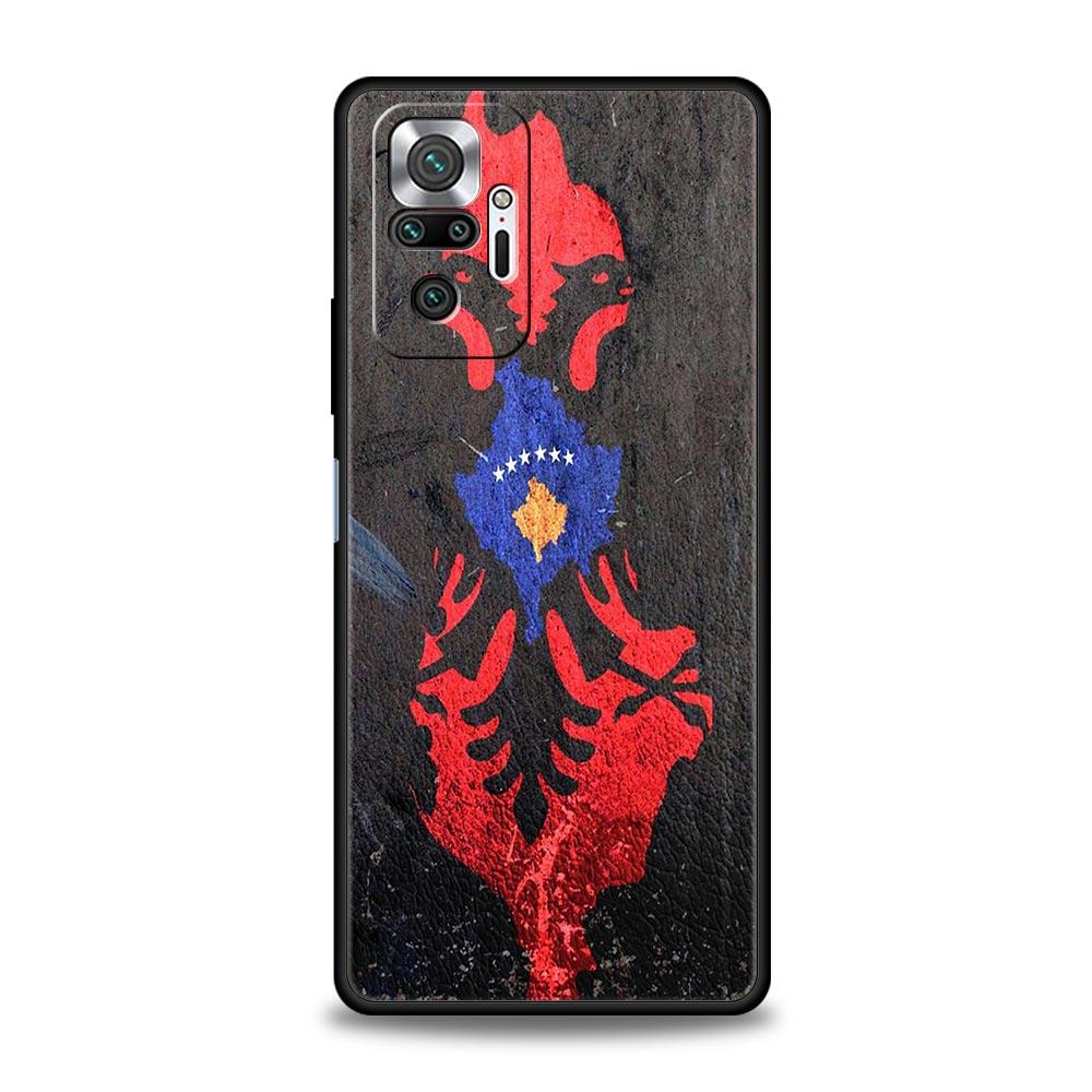 Albania Albanians Flag Phone Case For Xiaomi Redmi Note 14 13 5G 10 11 12 Pro Plus 4G 14C 13C 12C 10C Black Cover
