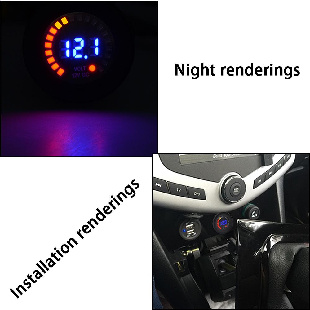 12V LED Digital Voltage Socket Meter Display Auto Car Motorcycle Panel Volt Meter