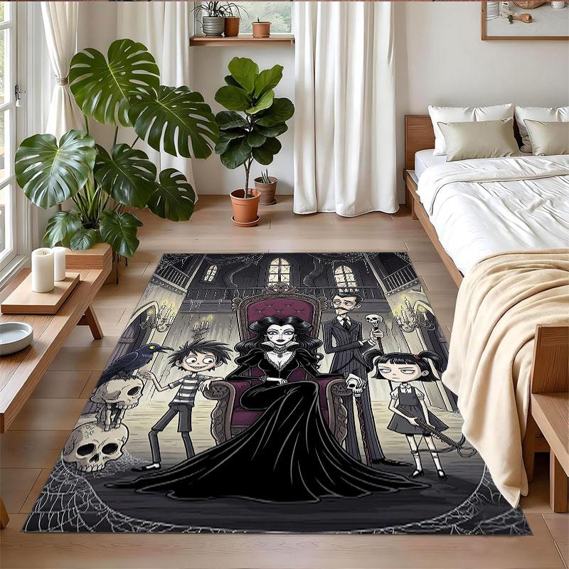 Crystal Velvet Rug Soft Non Slip Indoor Floor Mat Home DecorThe Addams Family