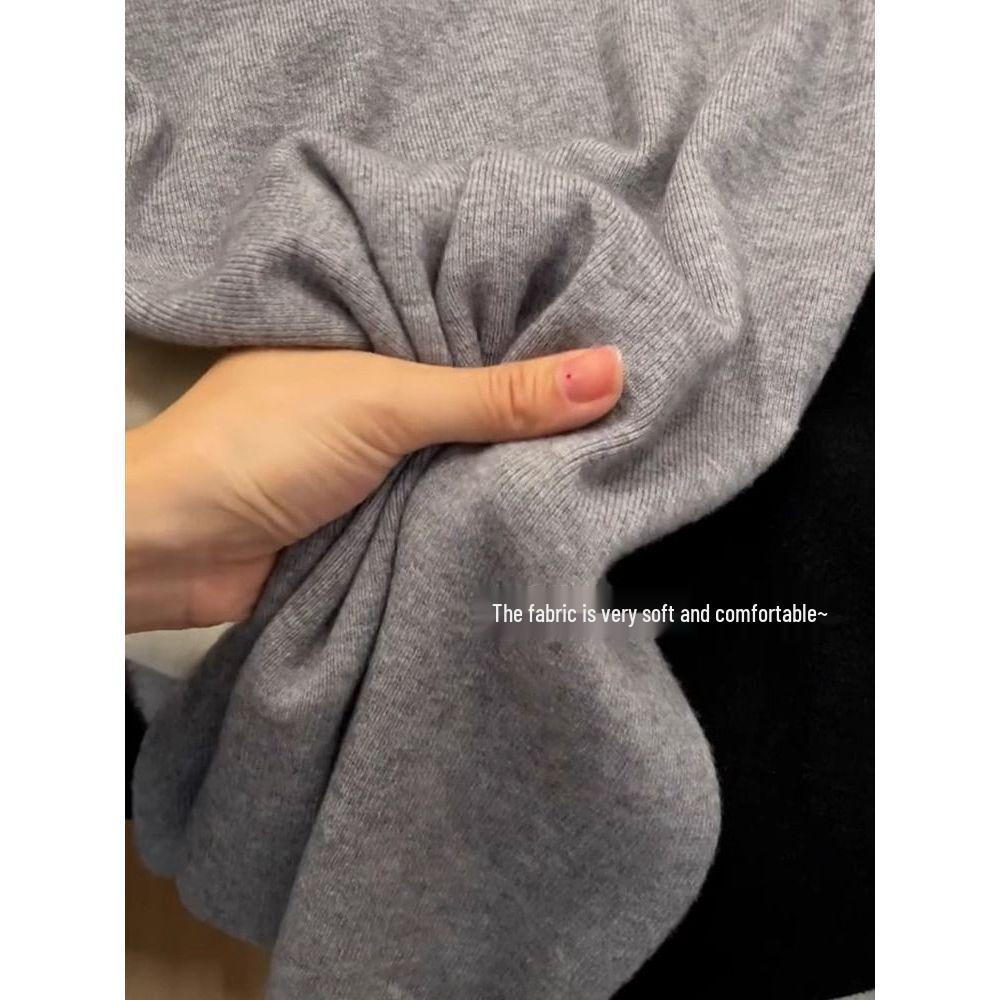 Korean Style Women's Semi-High Neck Slim Fit Pullover Knit Sweater