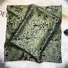 50*50Cm Leopard Print Casual Silk Feeling Neckerchief Hair Scarf For Women Multifunction Suqare Head Scarves Neck Decoration