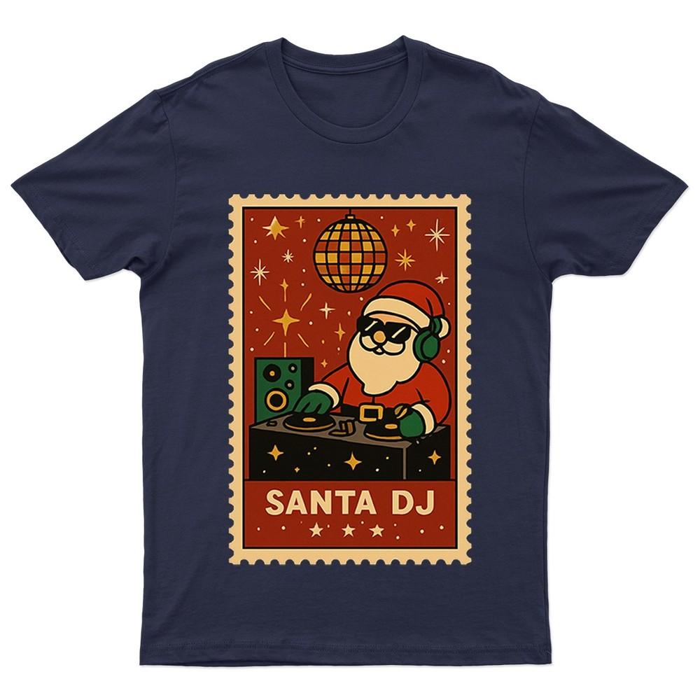 Santa DJ Christmas Retro TShirt Unisex Gift Seasonal Funny Xmas Claus Unisexs