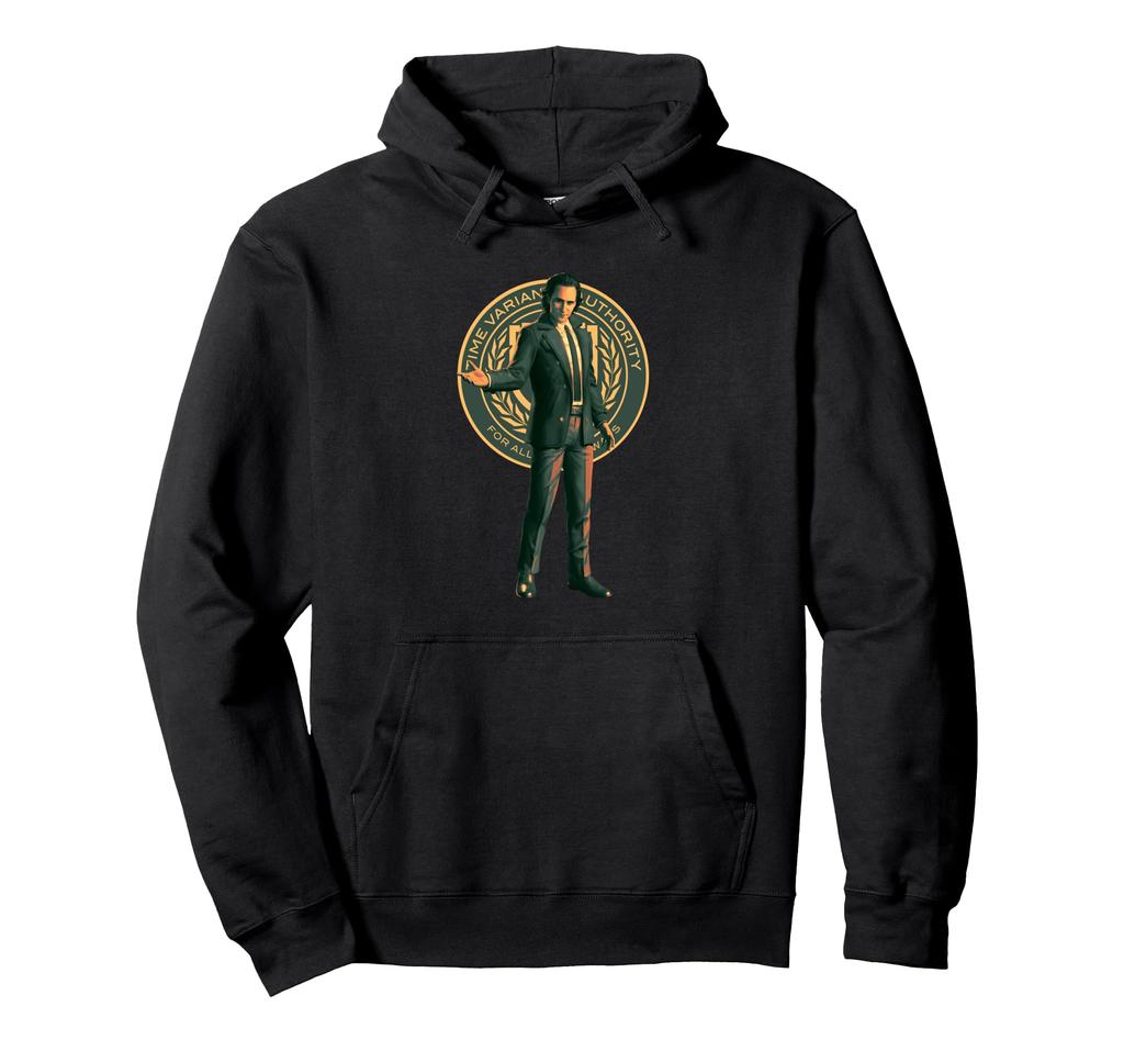 Marvel Studios Loki Season 2 Suit and TVA Logo Crest Hoodie