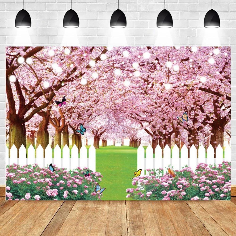 Spring Castle Floral Backdrop Wonderland Forest Flower Baby Kids Birthday Party Wedding Photography Background Decor Studio Prop7