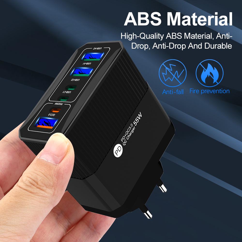 Chargeur Rapide GaN 65W QC3.0 pour Téléphones & Tablettes, Norme UE