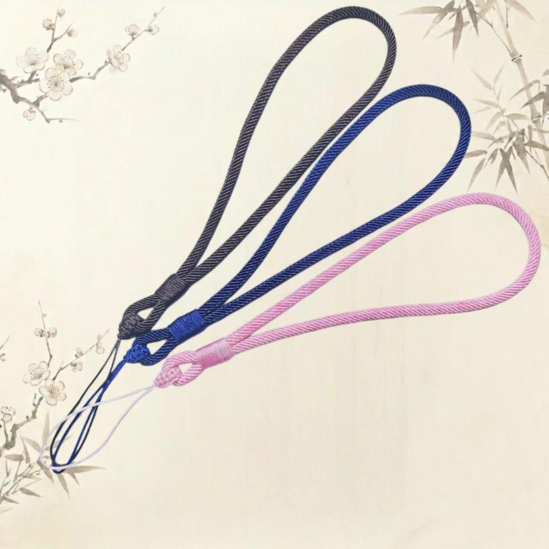 Mobile Phone Lanyard Short Wrist Rope Reinforced Color Matching Hand-Woven Pendant Female Male Accessories Anti-Loss Lanyard.