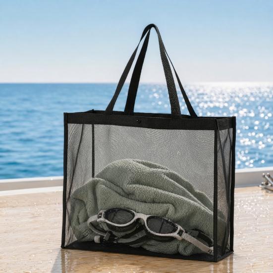 Storage Bag, Large Capacity Foldable Washable Outdoor Tote, Portable Toiletry Cosmetic Bag Carrying Case for Beach Pool Camping
