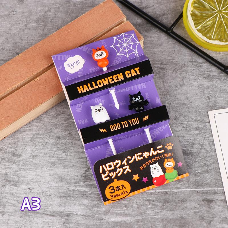 

Halloween salad fork pumpkin shaped appetizer toothpick cocktail tasting fork cake decoration bento box accessories