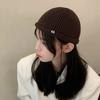 Autumn/winter Solid Color Wool Melon Skin Korean Thin Men's Hip-hop Influencer Women's Instagram Trendy Brand Sweater Hat, Round-top Knit Hat