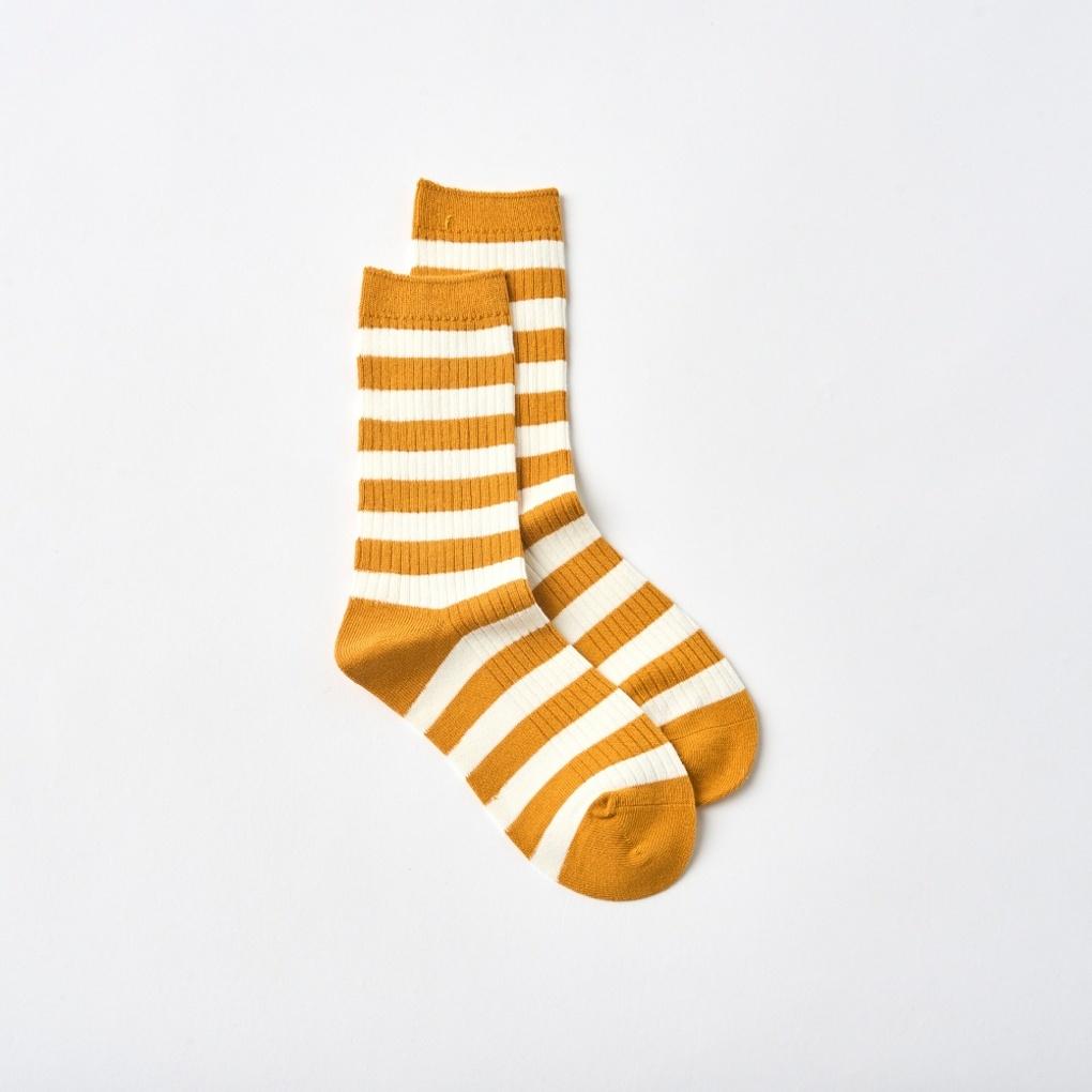 It's Socks Basic Striped Socks Mustard_FS0825019