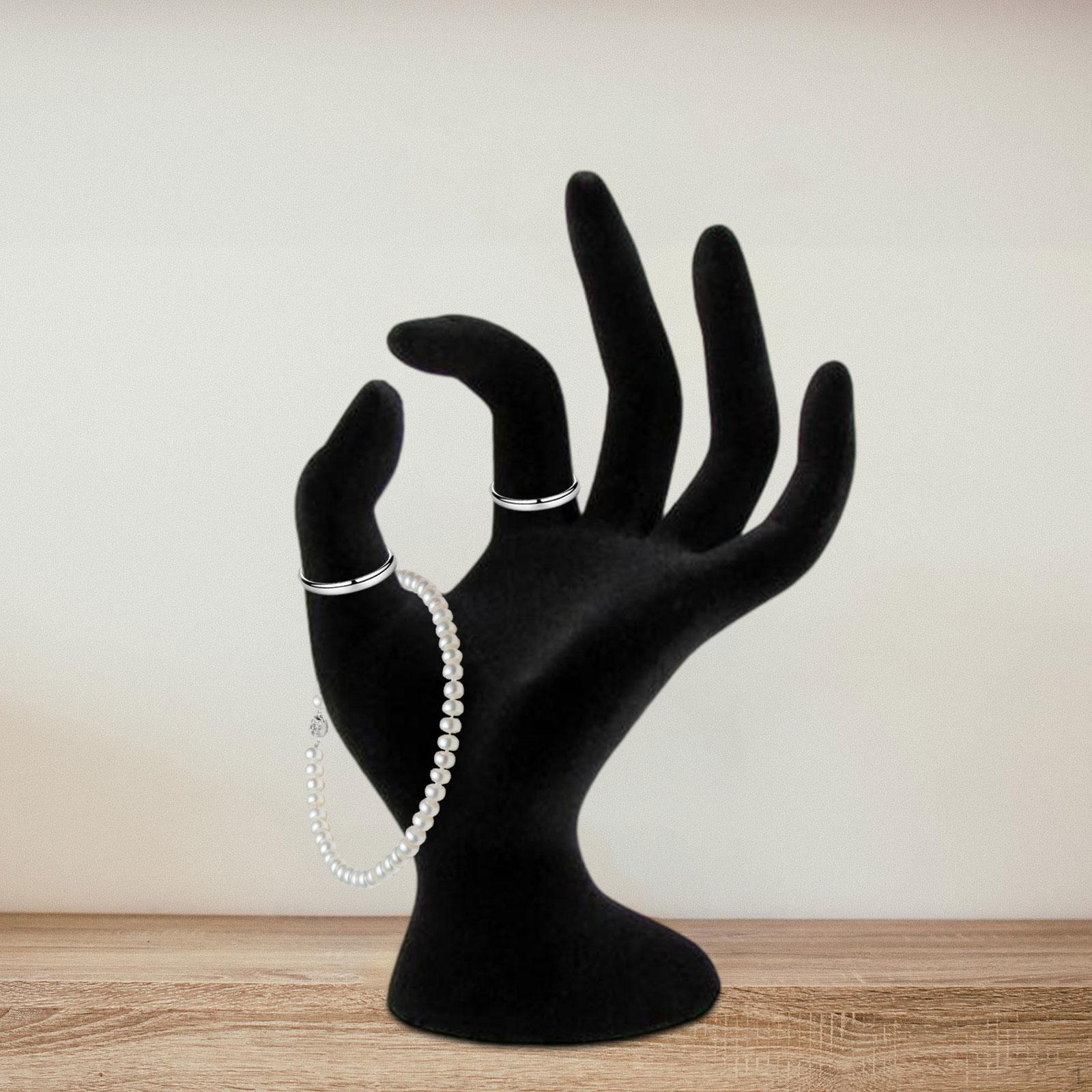 

Chic Jewelry Display Stand for Rings and Bangles - Arrange Adorn Your Dresser with Flair Black Flannel