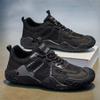 Men S Black Breathable Athletic Casual Shoes For Outdoor Hiking Wear Resistant