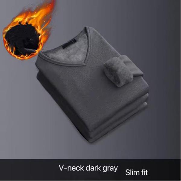 

Осень Зима Мужская Термофутболка с Длинным Рукавом Флисовая Поддевочная Рубашка Футболка с Круглым Вырезом Мода Плюс Бархатная Утепленная Футболка S