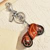 Vintage Leather Motorcycle Keychain With Handcrafted Finish For Bag Decoration And Cool Style