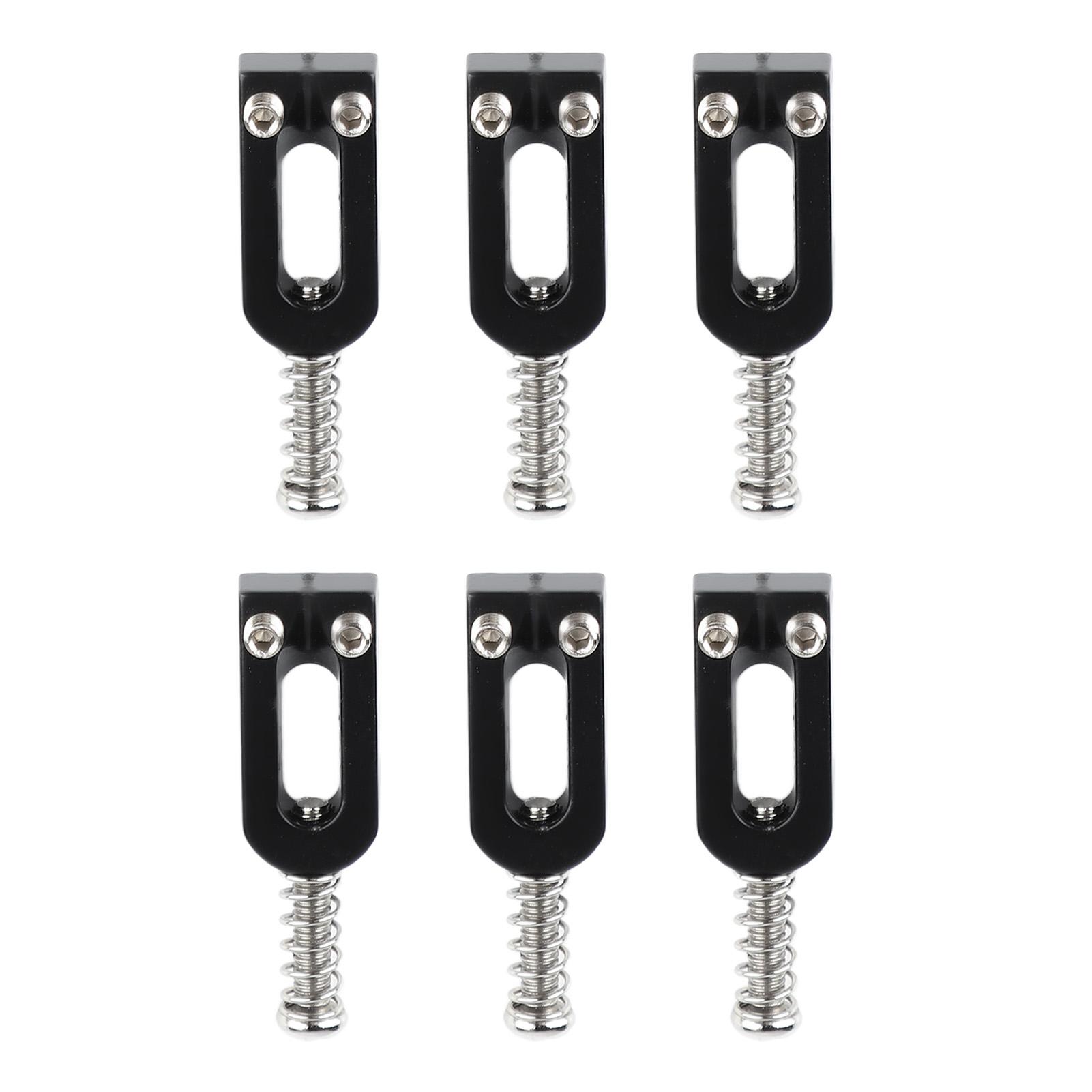 

6Pcs Electric Guitar Tremolo Bridge Saddle U Shaped String Tuning Screw Saddle Accessory Black чёрный
