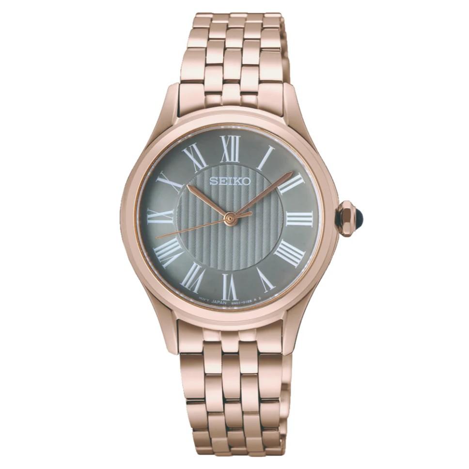 

SEIKO Classic Quartz Sapphire Stainless Steel Women s Watch SUR614P1 серый